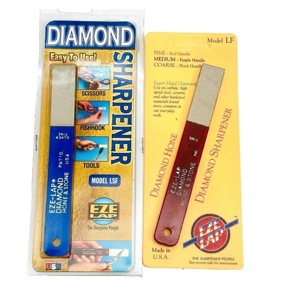 EZE-LAP 5 PACK SET Color Coded SF/F/M/C/XC Diamond Hones Sharpening Stones Hand - Picture 2 of 5